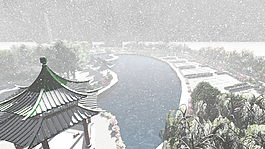 公園雪景
