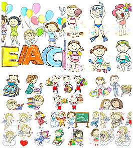 卡通兒童插畫