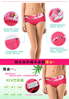 女士?jī)?nèi)褲詳情頁(yè)模版設(shè)計(jì)