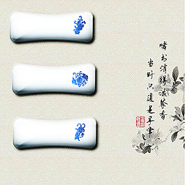 青花瓷矢量设计素材海报
