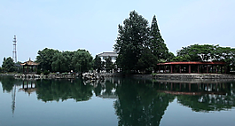 實(shí)拍水平面倒影