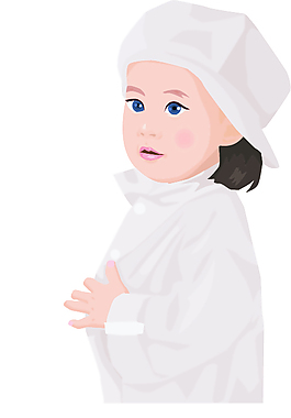 戴帽子的小孩子人物插畫