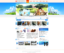公司企業(yè)網(wǎng)站PSD藍色圖片