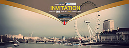 英國(guó)倫敦展banner唯美貴族PSD海報(bào)