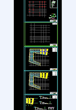 框架鋼結構含鋼梯CAD詳圖下載