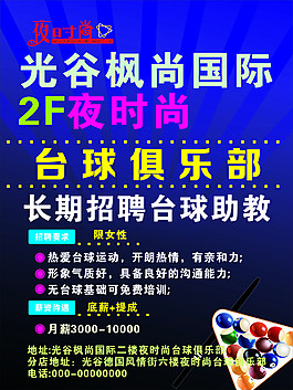 夜時尚招聘海報