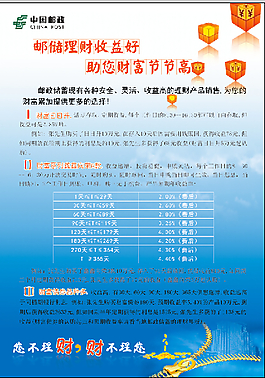 郵政理財(cái)海報(bào)