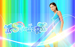 淘寶夏季促銷海報(bào)素材