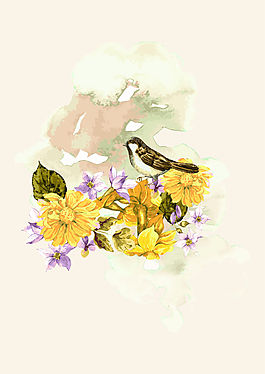 油畫花朵