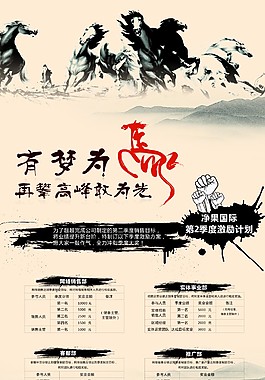 企業(yè)文化激勵KT版激勵制度萬馬奔騰駿馬圖