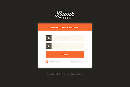 網頁登陸界面PSD