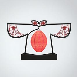 中式個(gè)性臺(tái)燈3d模型