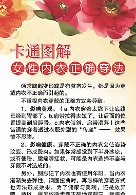 女士內衣卡通圖解穿法