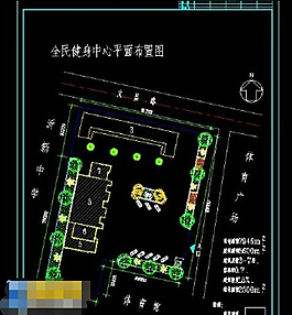 大型健身中心全套cad建筑工程施工圖紙