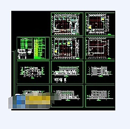 某学校食堂建筑cad施工工程图纸