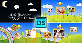 卡通相冊AE模板