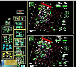 医院后勤部洗涤中心建筑全套cad施工图纸