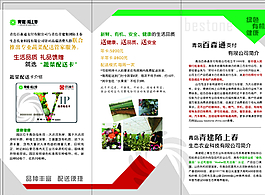 蔬菜配送三折页图片