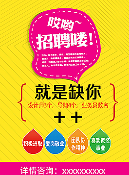 創(chuàng)意招聘海報(bào)圖片