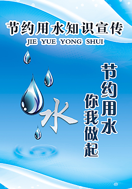節(jié)約用水展板PSD模板下載