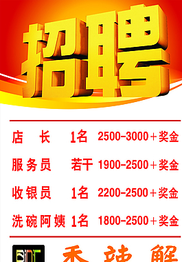 餐廳招聘圖片