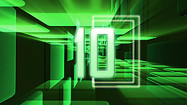 科技感綠色穿梭背景倒計時視頻素材