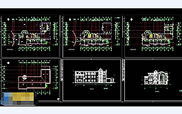 歐式辦公樓建筑cad施工設(shè)計(jì)圖紙