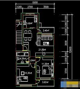 某小區(qū)住宅全套戶型設(shè)計圖cad