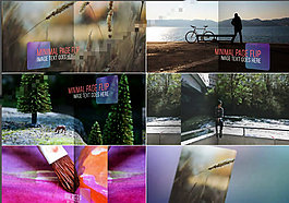 優雅簡約的翻頁式全屏內容展示AE模板