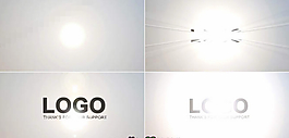 刺眼的白色光芒logo揭示特效AE模板