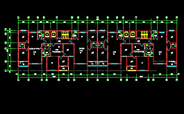 南北通透一梯兩戶戶型建筑設計cad施工圖