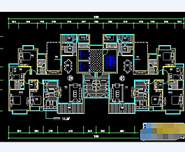 三種戶型平面圖cad