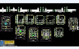 尖頂歐式辦公樓建筑cad施工圖
