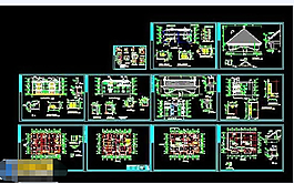 3層豪華別墅建筑全套cad施工圖紙