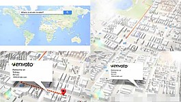 谷歌地圖搜索動畫AE模板