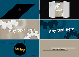 齒輪穿梭logo片頭AE工程
