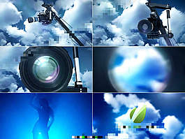 大型搖臂攝像機鏡頭揭示片頭AE模板