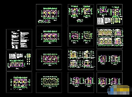 聯(lián)排別墅建筑cad施工方案圖