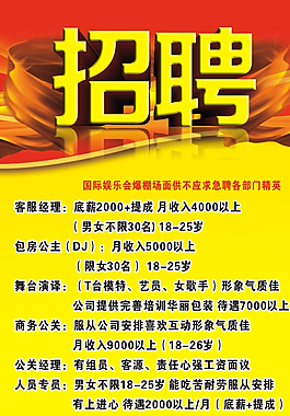 招聘海報圖片