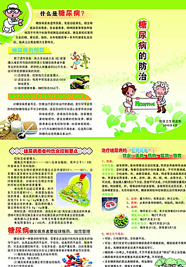 糖尿病防治宣傳單圖片