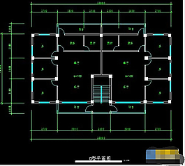 某经济适用房建筑cad户型平面图