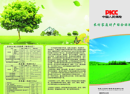 保险三折页图片
