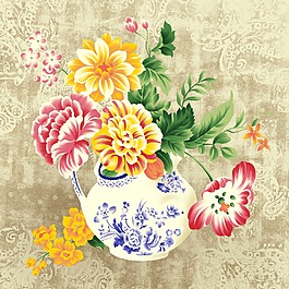 裝飾畫素材花瓶