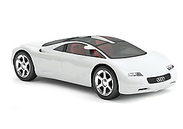 白色跑車車輛3d模型