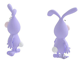 紫色兒童動(dòng)物玩具3d模型