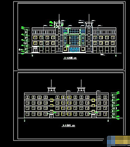 辦公樓建筑cad全套施工圖紙