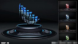 3D舞台logo演绎AE模板