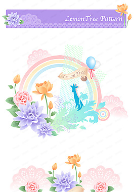 歐美矢量花紋