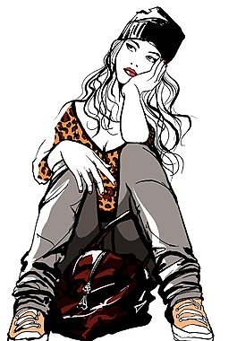 手繪美女