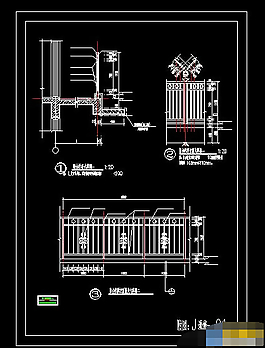 阳台栏杆修改cad施工图